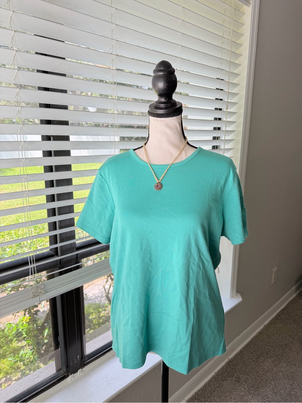 Ll Bean Supima Cotton Women’s Crewneck Tee in Aqua